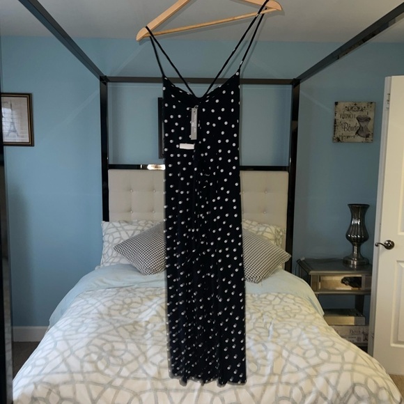 NEW TART COLLECTION Kris Dress Shadow Dot Slinky Stretch Lace Tie Back Large - Picture 7 of 9